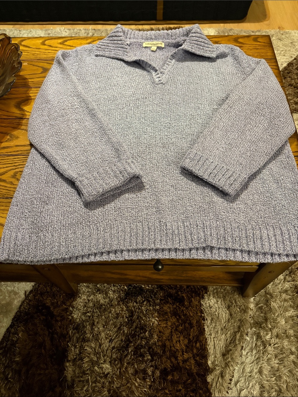 Carolyn Taylor Woman’s V-Neck Lilac Sweater